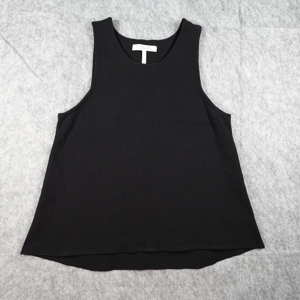 Dorothee Schumacher Top Womens 3 Medium Black Knit Sleeveless Textured ALine Hem